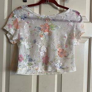 Victorias Secret floral lace top